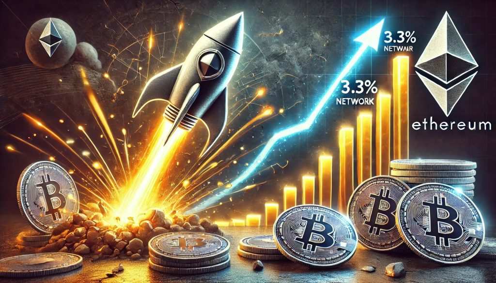 Ethereum Soars: 3.3% More Users Join as Bitcoin Growth Stalls