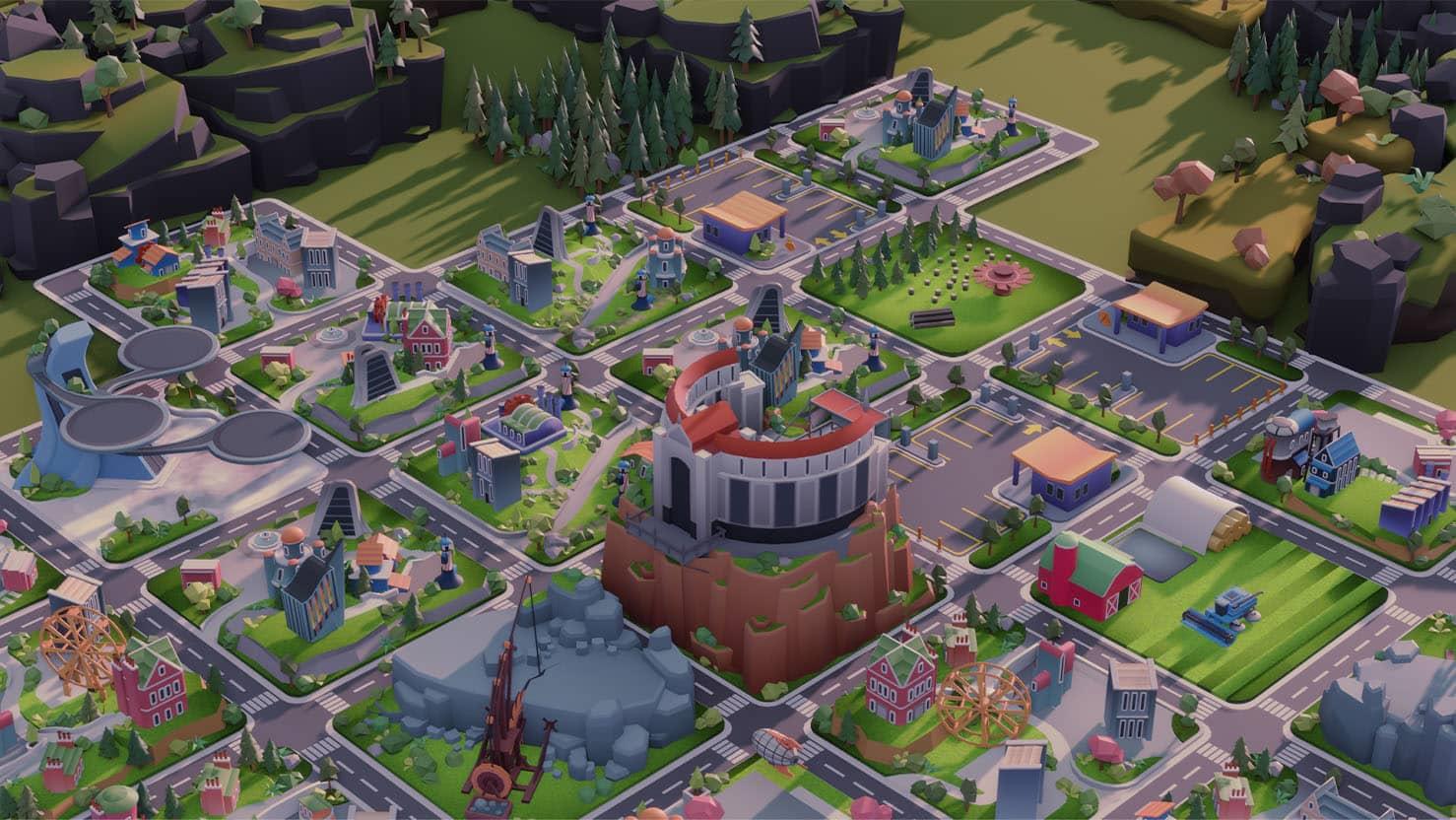 इकोनिया - एथेरियम ब्लॉकचेन पर एनएफटी के साथ शहर-निर्माण क्रिप्टो गेम। एक छोटे शहर से अपना क्रिप्टो-मेगापोलिस बनाएं।