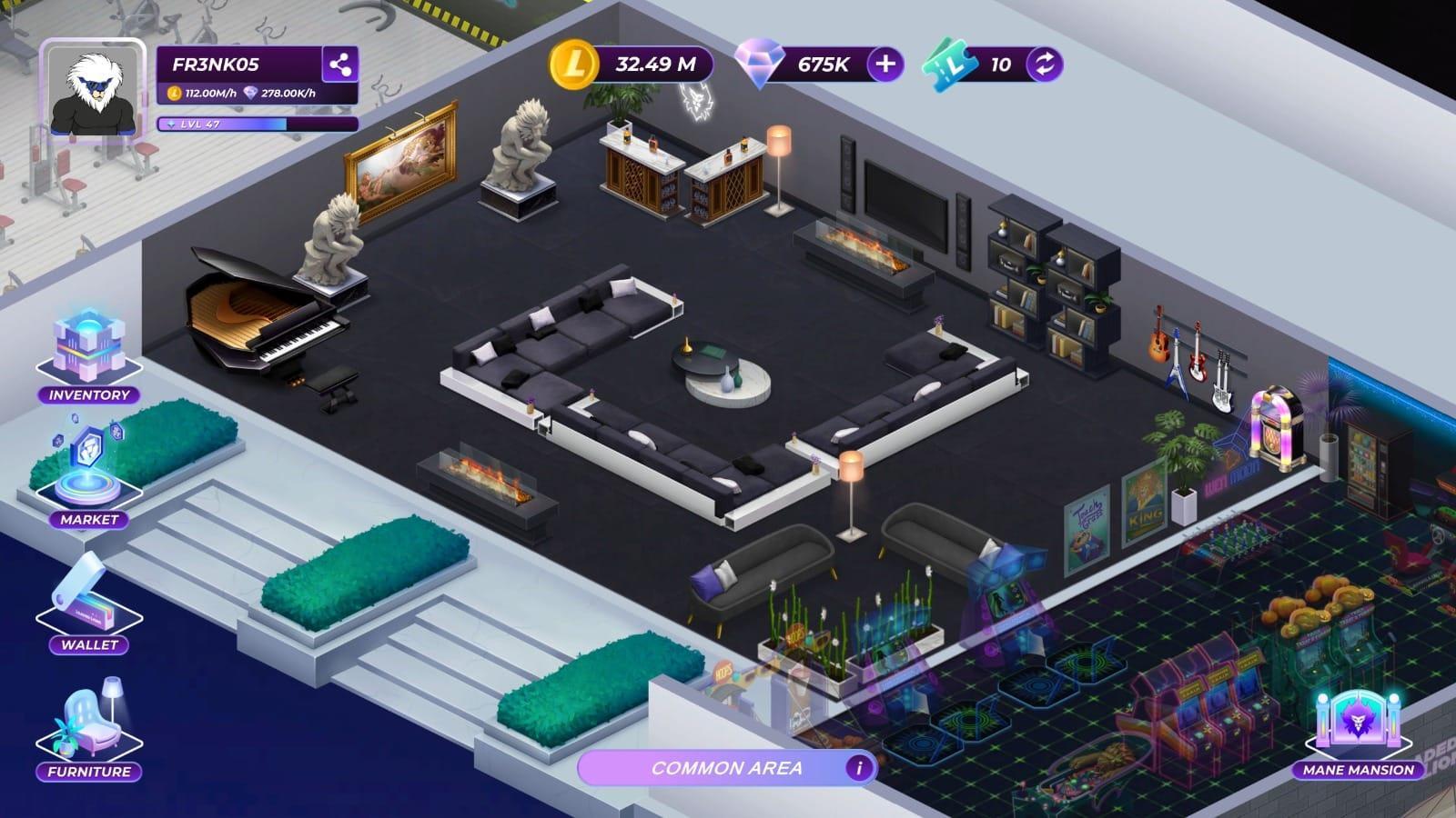 लोडेड लायंस: माने सिटी एक टाइकून वेब3 गेम है जहां खिलाड़ी अपने सपनों के शहरों और हवेली को सोने और हीरे से डिजाइन और निर्माण करते हैं।
